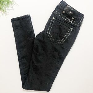 Miss Me Python Cargo Skinny Jeans Mid Rise